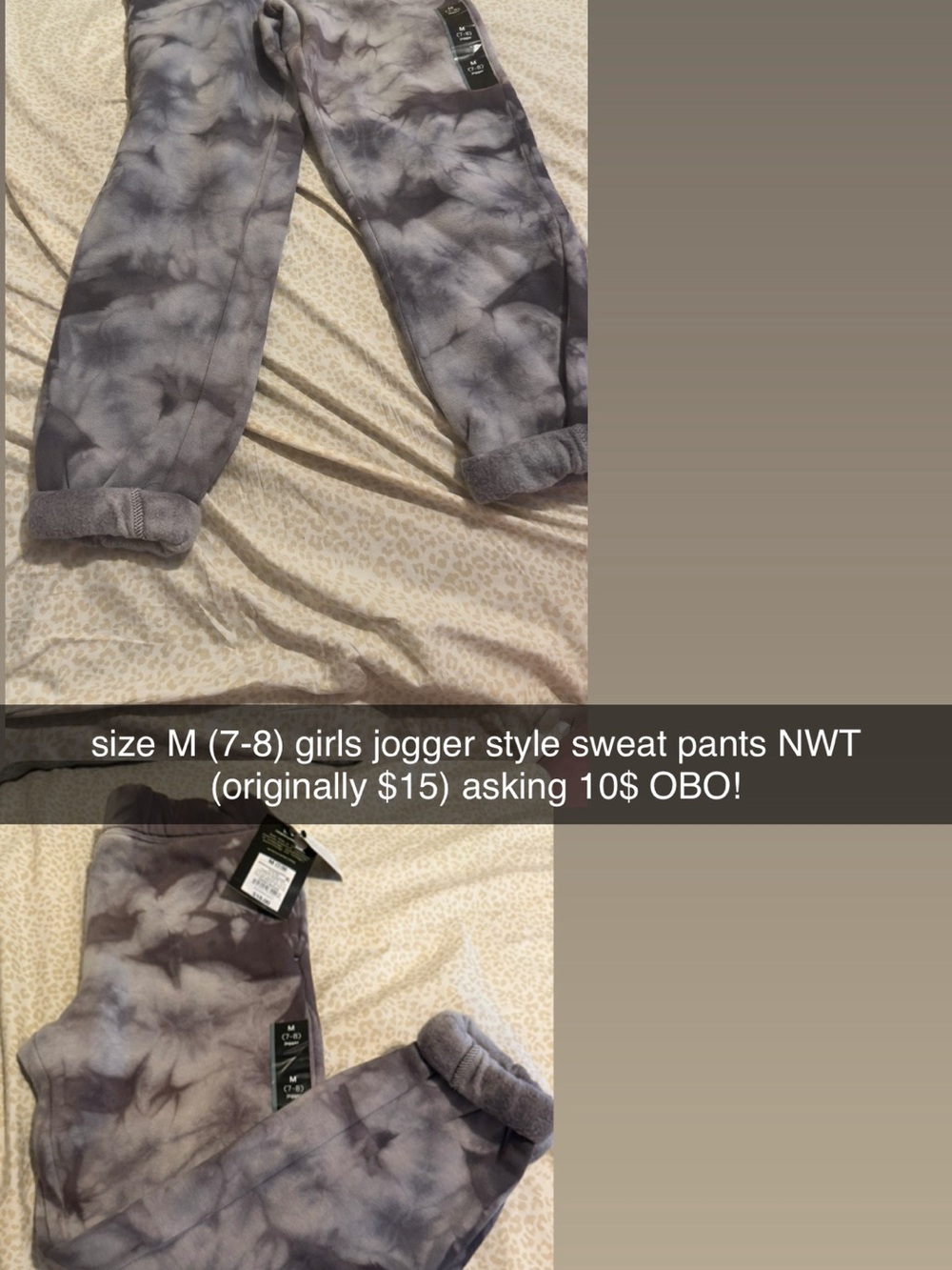 Target Gray Tie-Dye Girls Jogger Sweatpants
